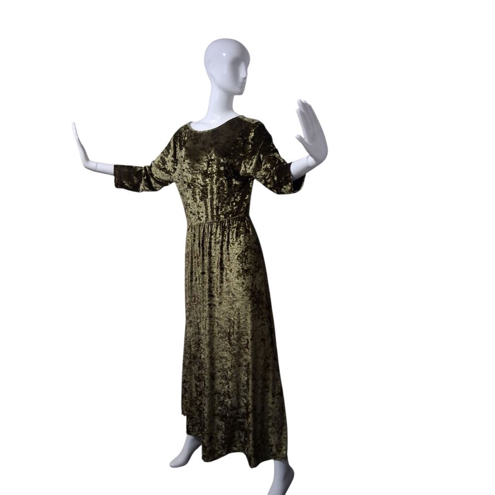 Sign Here Signature Clothing Velvet‎ Casual Maxi Lagenlook Minimalist Dress
